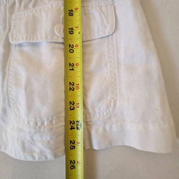 Talbots Womens Soft Linen Blend Button Front Casual Safari Jacket White Small - Picture 8 of 11